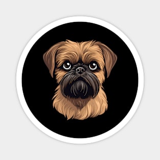 Brussels Griffon Face Cute Griffon Bruxellois Cartoon Puppy Dog Lover Magnet